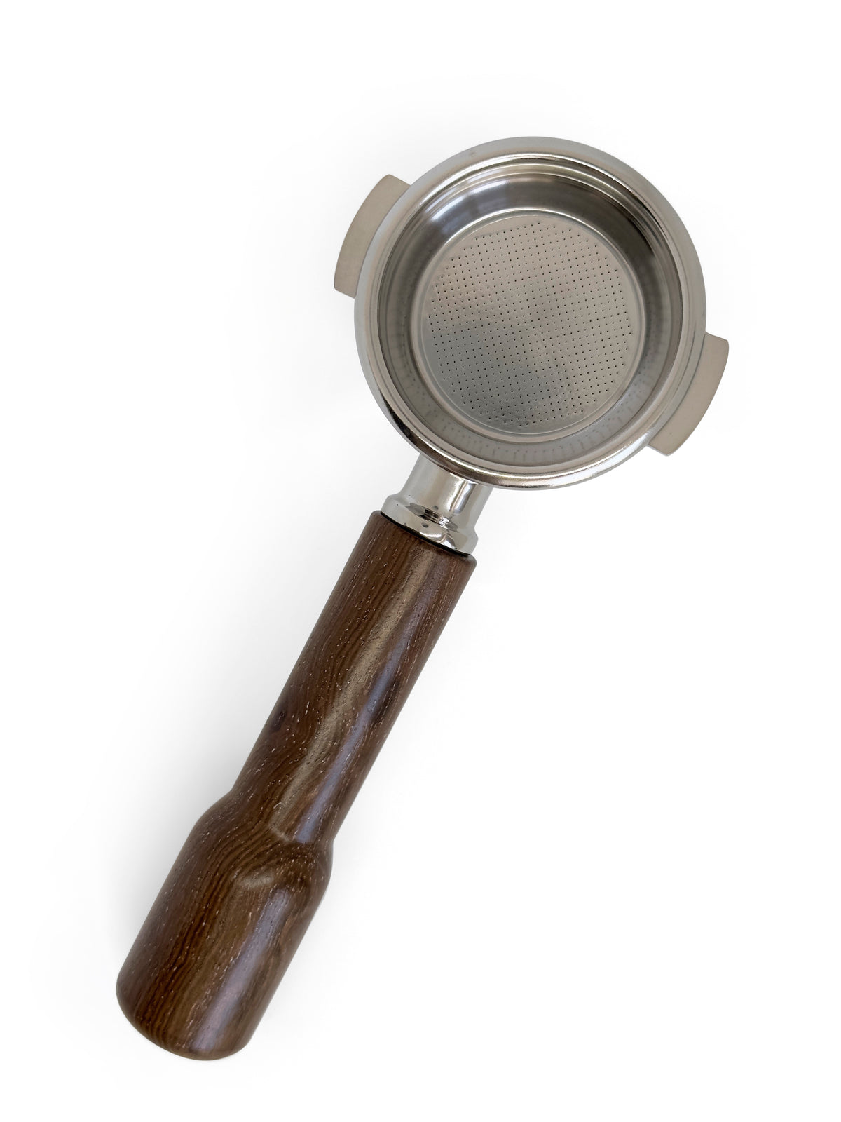 Bundløst portafilter til Sage 58 mm kurvet træhåndtag Valnød