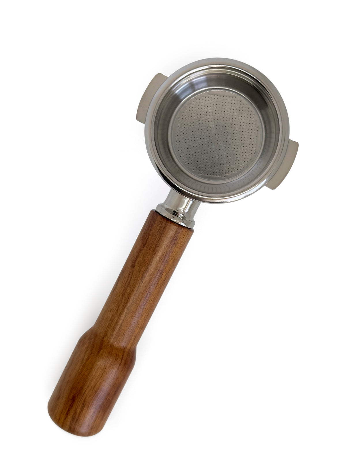 Bundløst portafilter til Sage 58 mm kurvet træhåndtag Rosentræ