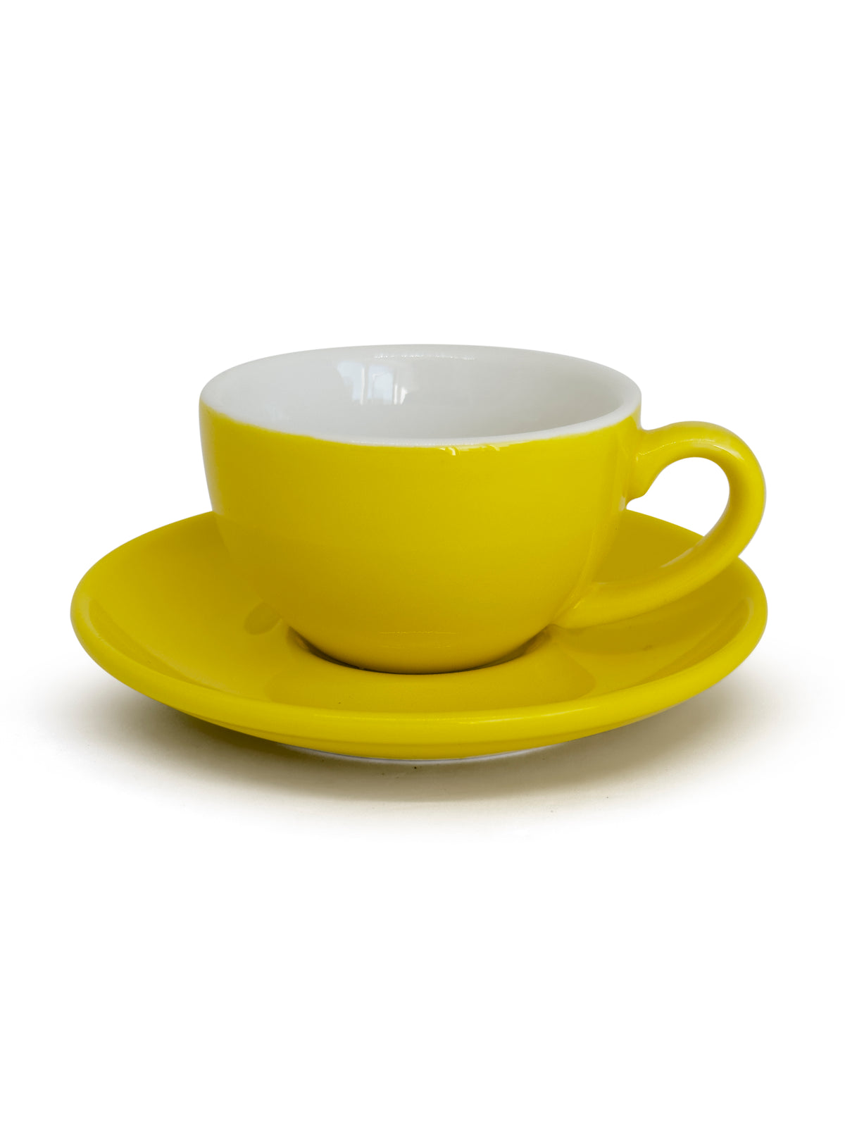 Keramisk espresso kop m. underkop (9 cl) Gul