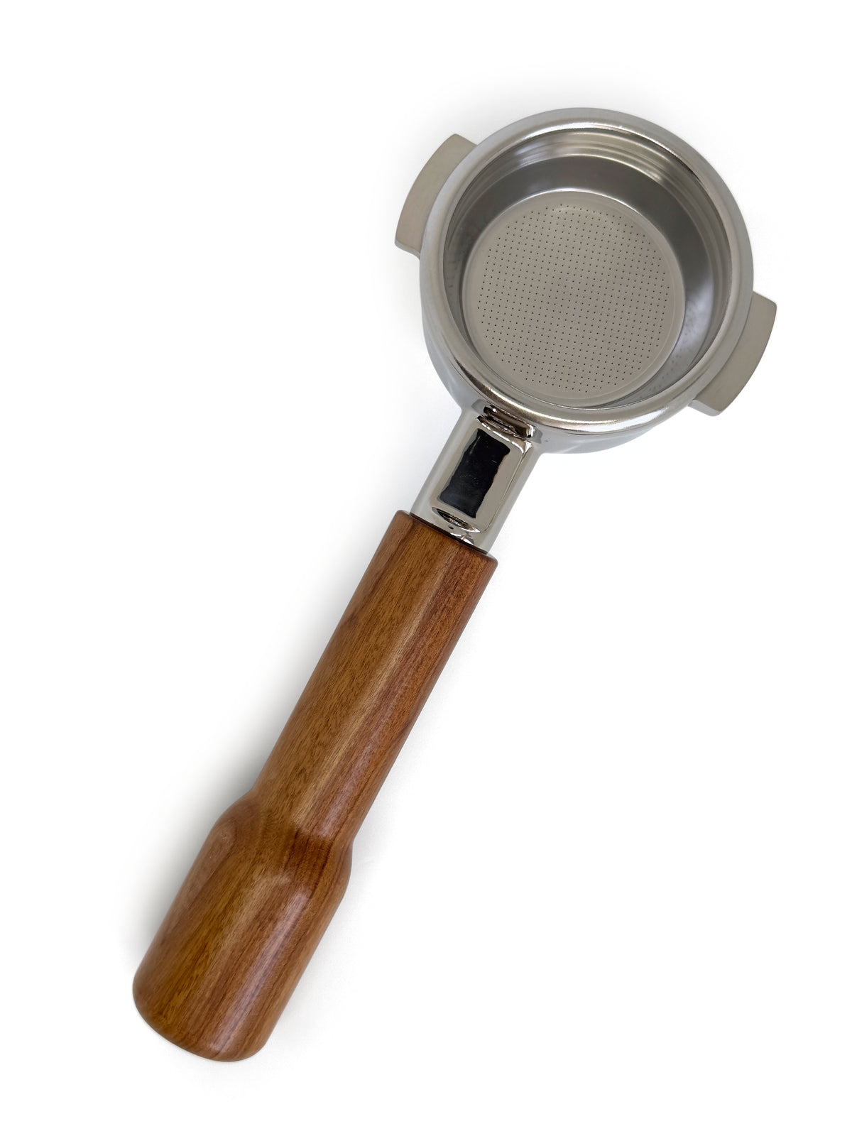 Portafilter med kurvet håndtag - 58 mm. (Passer til La Marzocco) Rosentræ