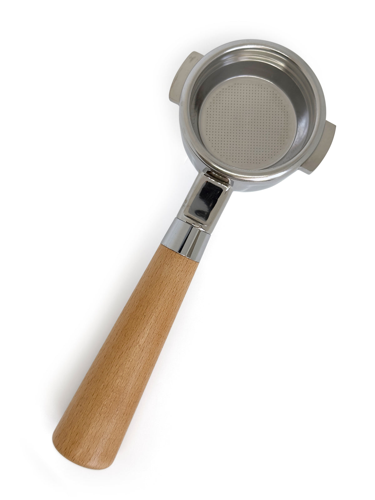 Portafilter med konisk håndtag - 58 mm. (Passer til La Marzocco) Bøgetræ