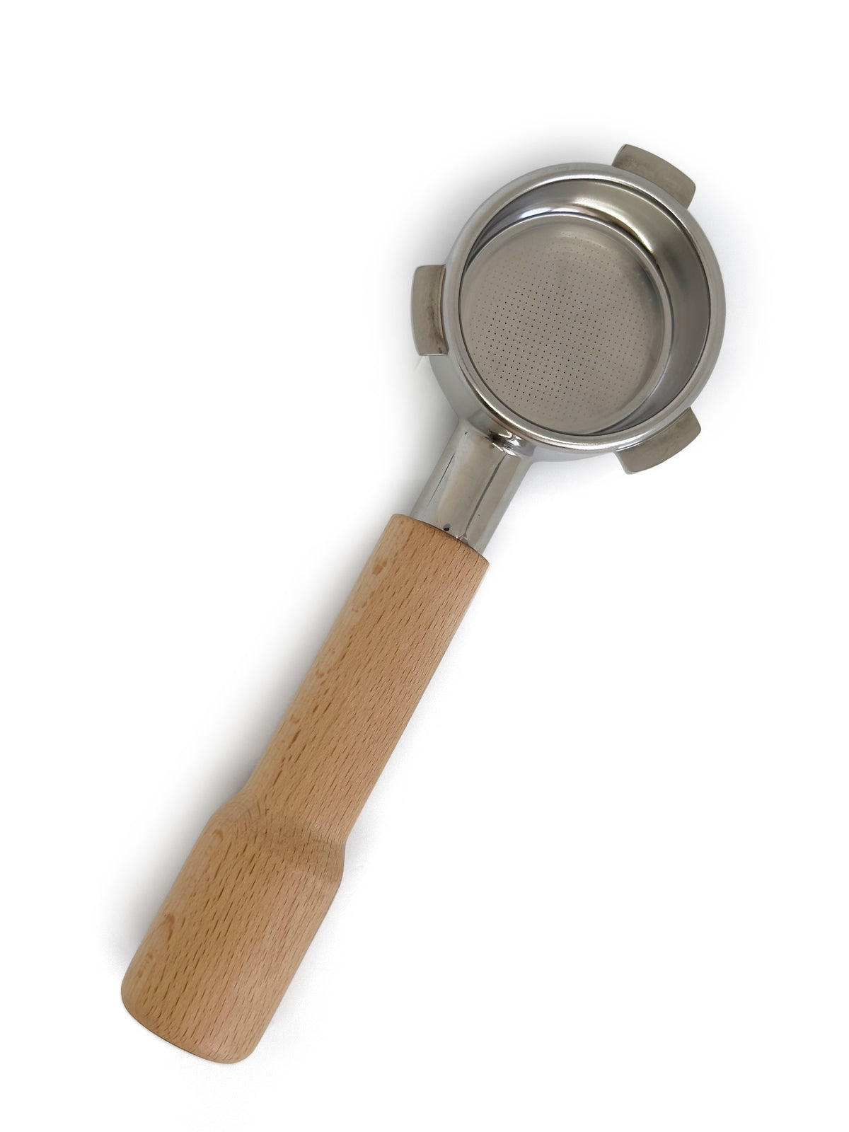 Portafilter med dobbelt tud til Sage 54 mm kurvet træhåndtag Bøgetræ