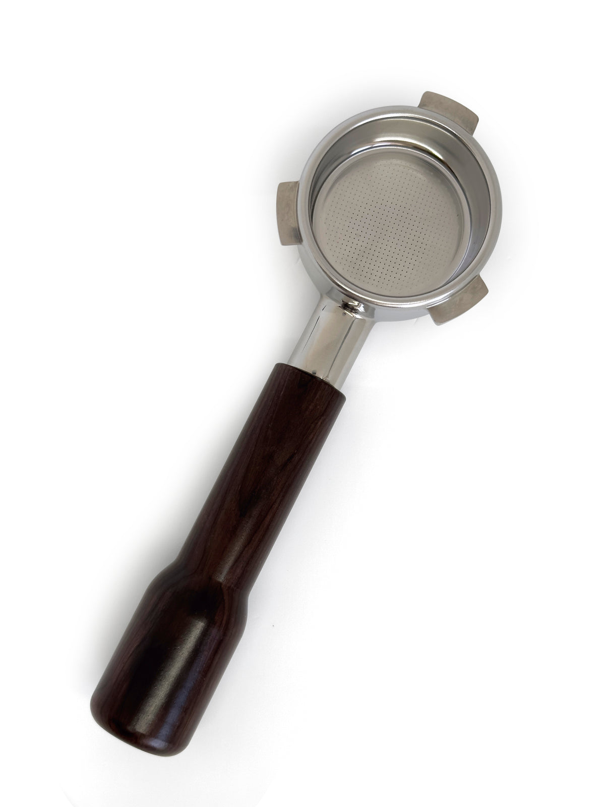 Portafilter med dobbelt tud til Sage 54 mm kurvet træhåndtag Wenge