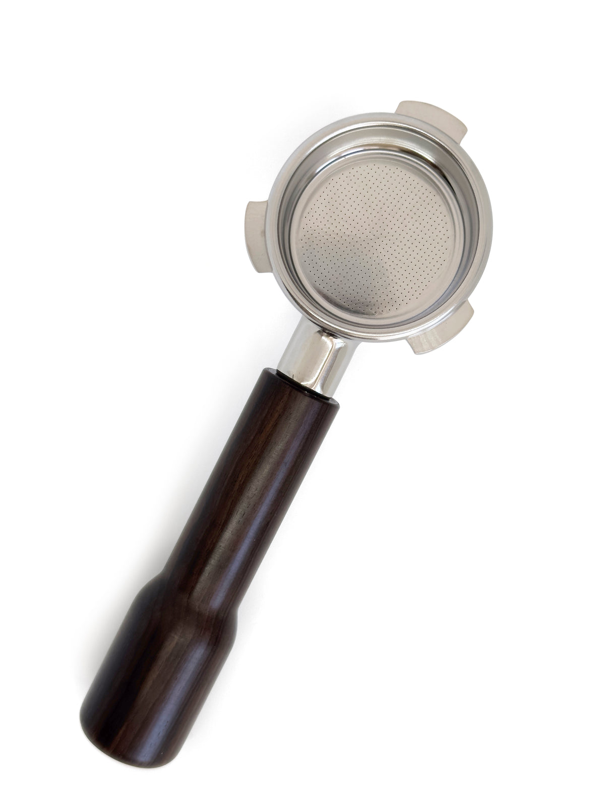 Bundløst portafilter til Sage 54 mm kurvet træhåndtag Wenge